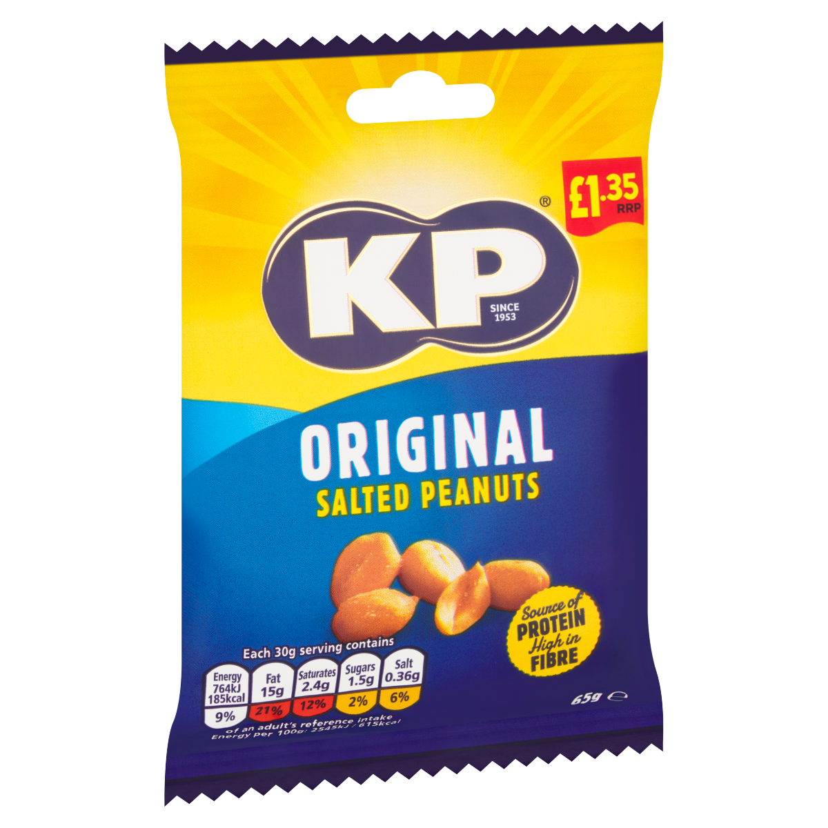 KP Original Salted Peanuts 65g