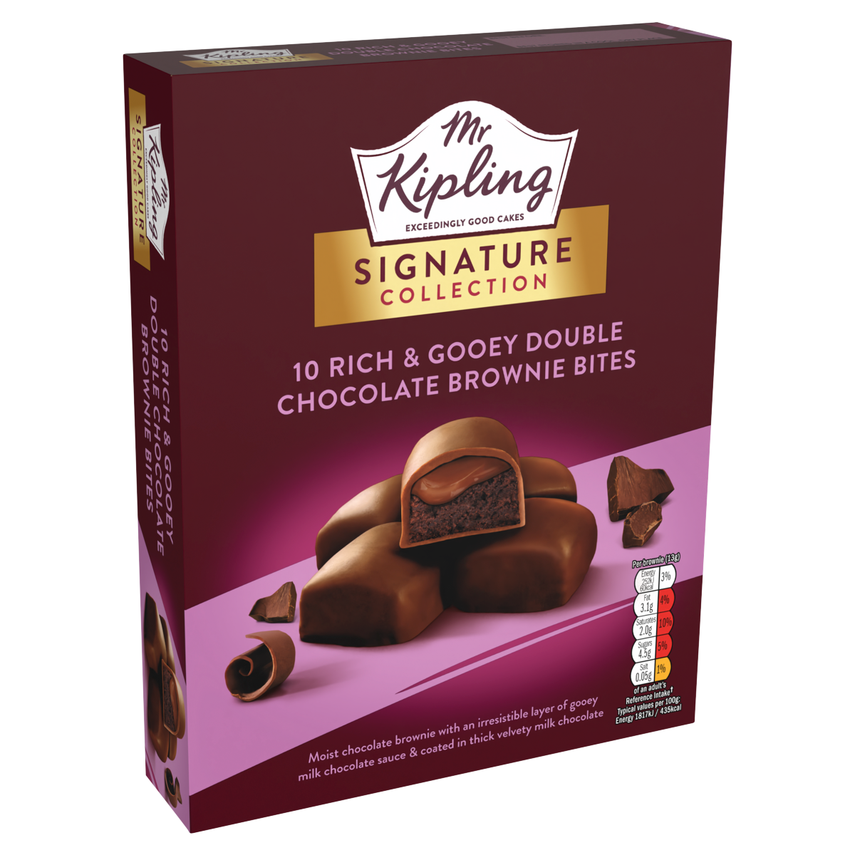 Mr Kipling Signature Collection 10 Rich & Gooey Double Chocolate Brownie Bites