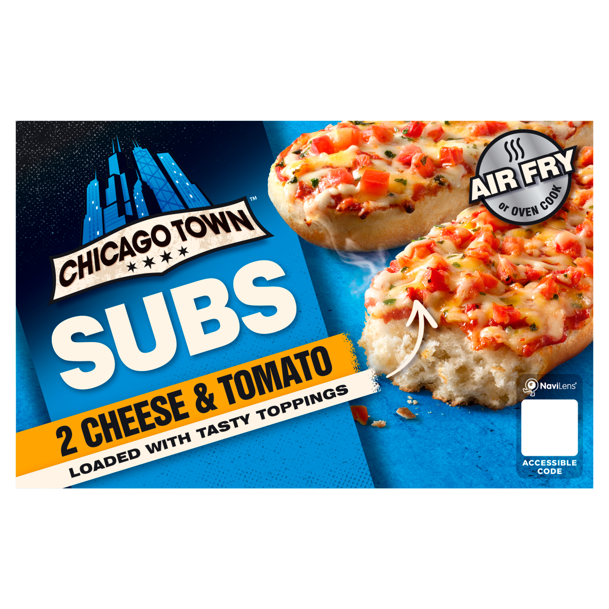 Chicago Town Cheese & Tomato Subs Pizza 2 x 125g (250g)