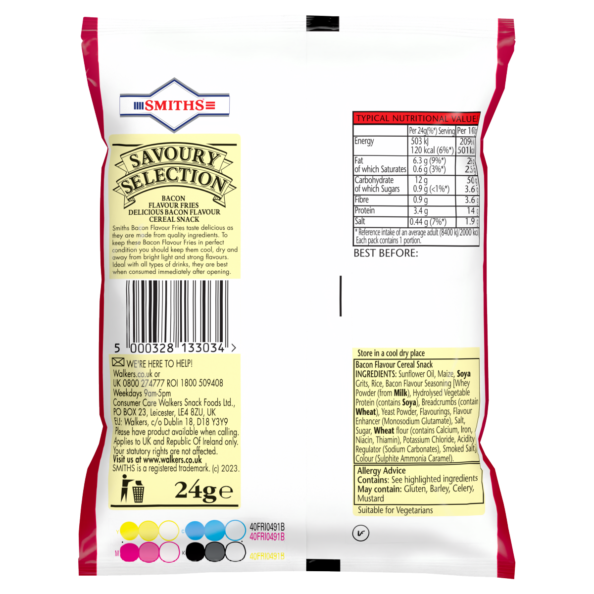 Smiths Fries Bacon  Snacks Crisps 24g