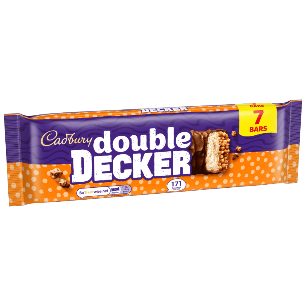 Cadbury Double Decker Chocolate Bar 7 Pack Multipack 261.1g (7 x 37.3g)