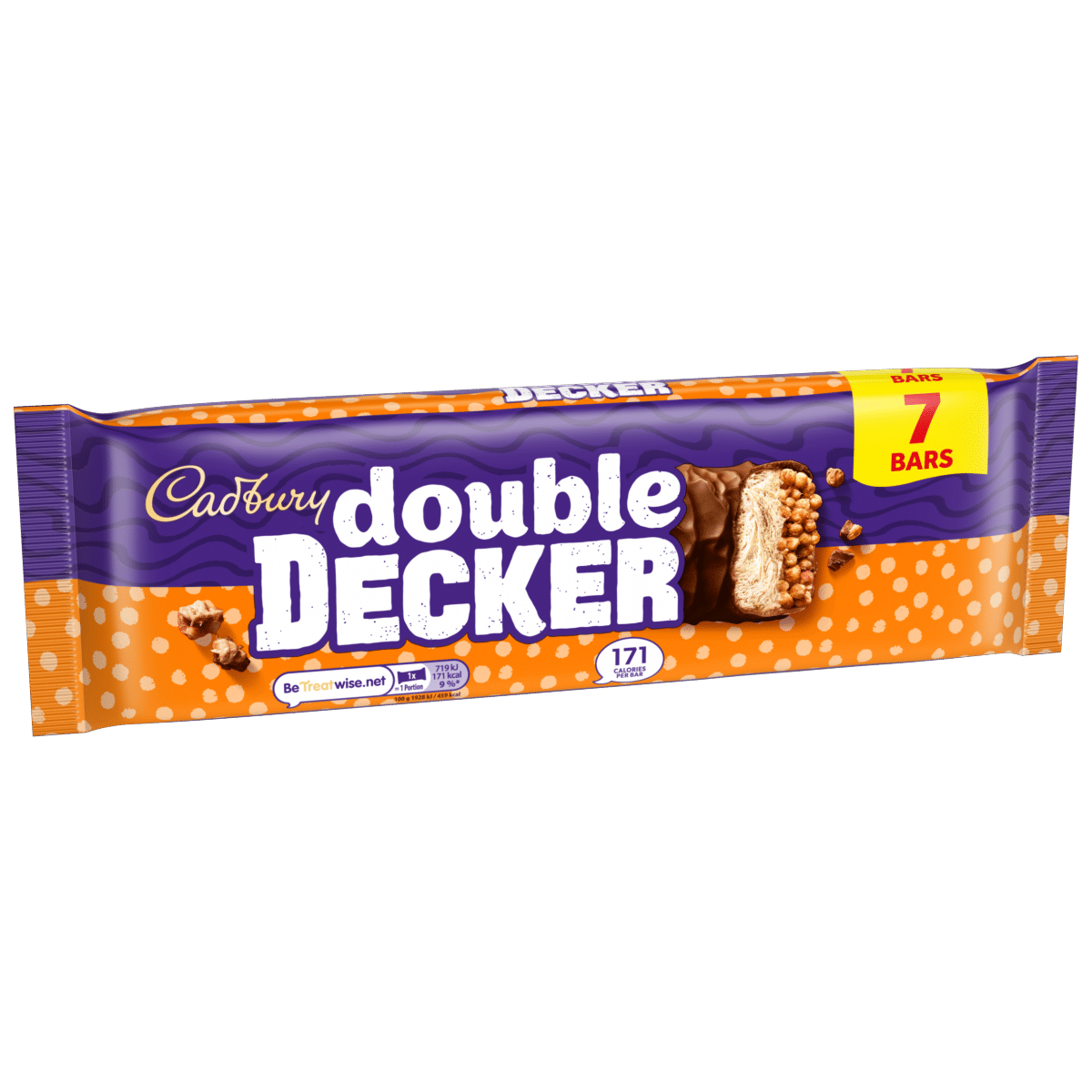 Cadbury Double Decker Chocolate Bar 7 Pack Multipack 261.1g (7 x 37.3g)
