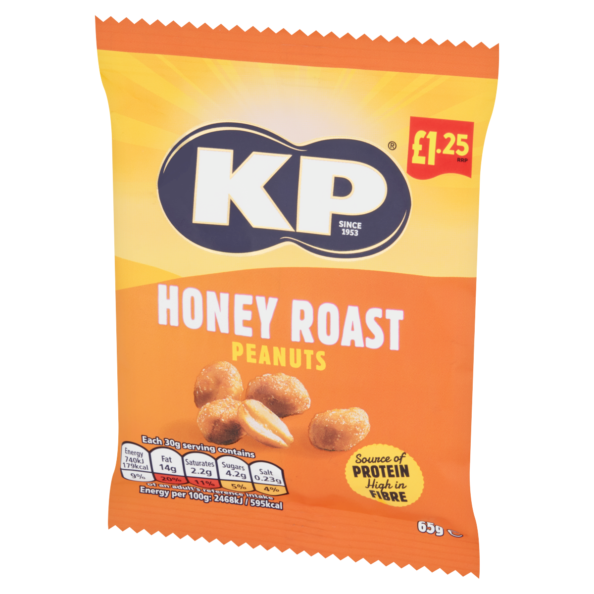KP Honey Roast Peanuts 65g