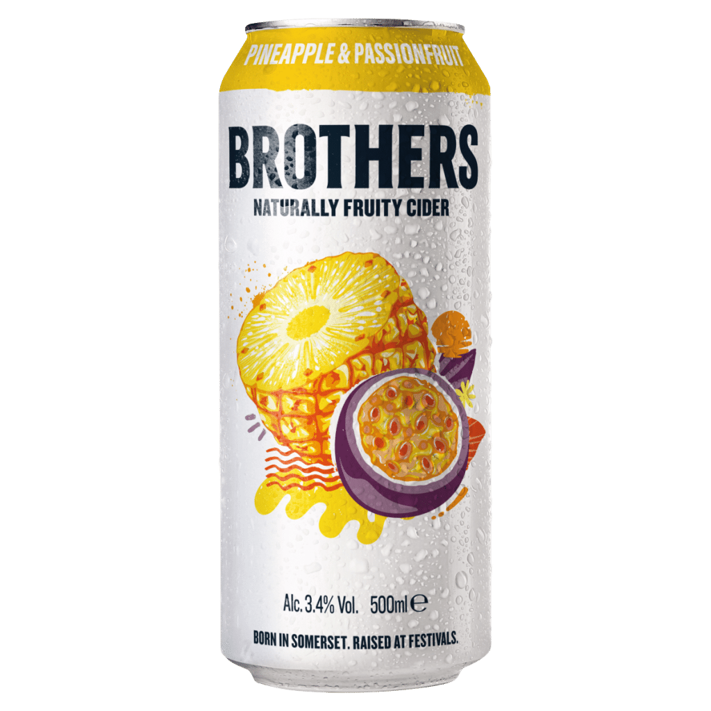 Brothers Pineapple & Passionfruit Naturally Fruity Cider 500ml