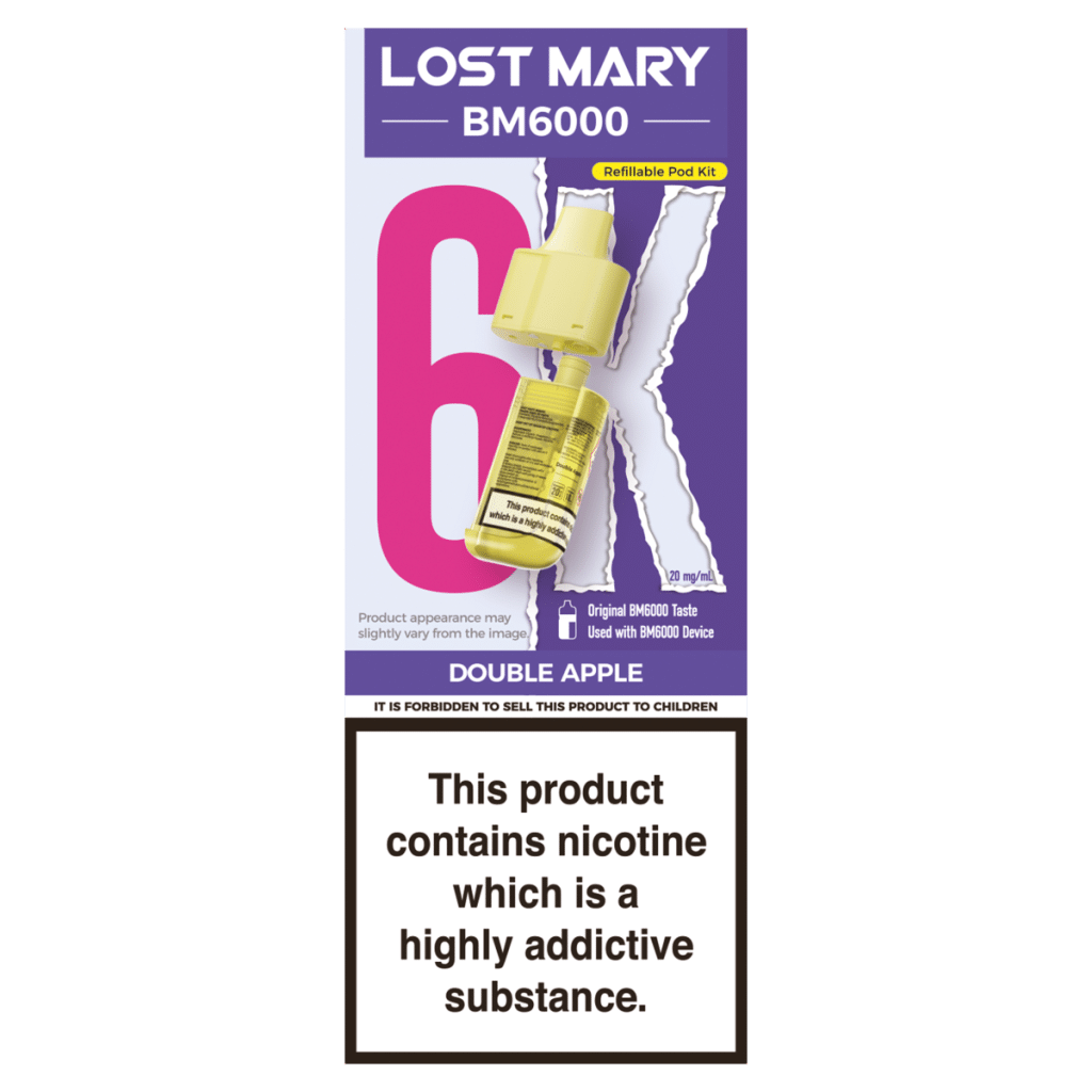 Lost Mary BM6000 Double Apple Refillable Pod Kit 20mg/ml