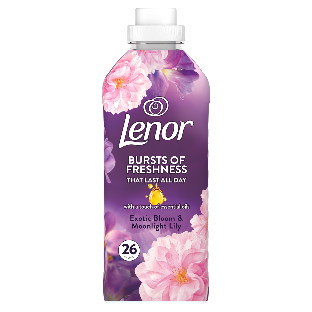 Lenor Fabric Conditioner 26 Washes, Exotic Bloom & Moonlight Lily
