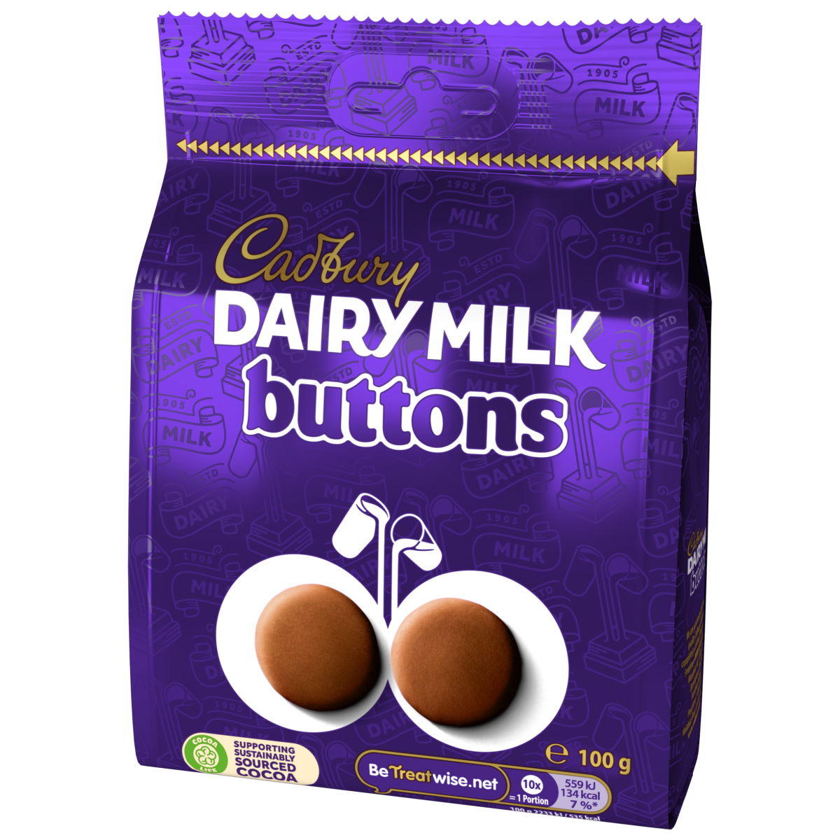 Cadbury Dairy Milk Buttons Chocolate Pieces 100 Gr