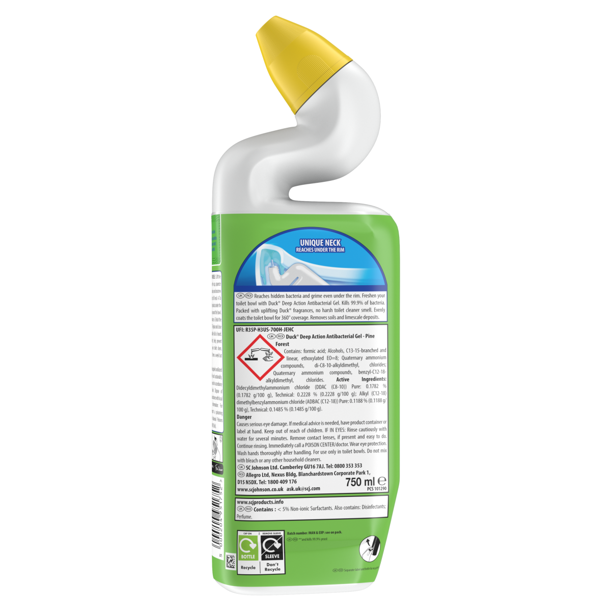 Duck Deep Action Toilet Cleaner Liquid Pine 750ml