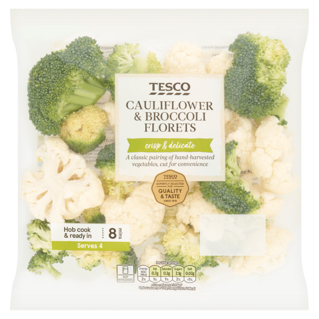 Tesco Cauliflower & Broccoli Florets 400g