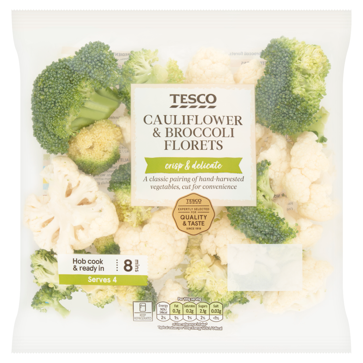 Tesco Cauliflower & Broccoli Florets 400g