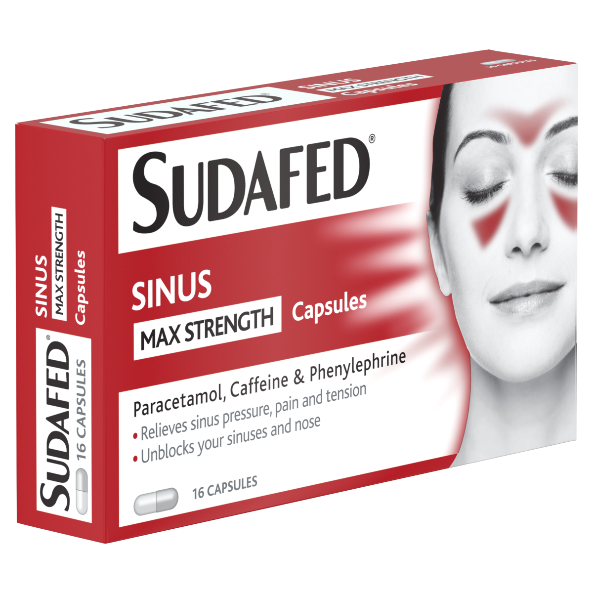 Sudafed Sinus Max Strength Capsules Pack of 16