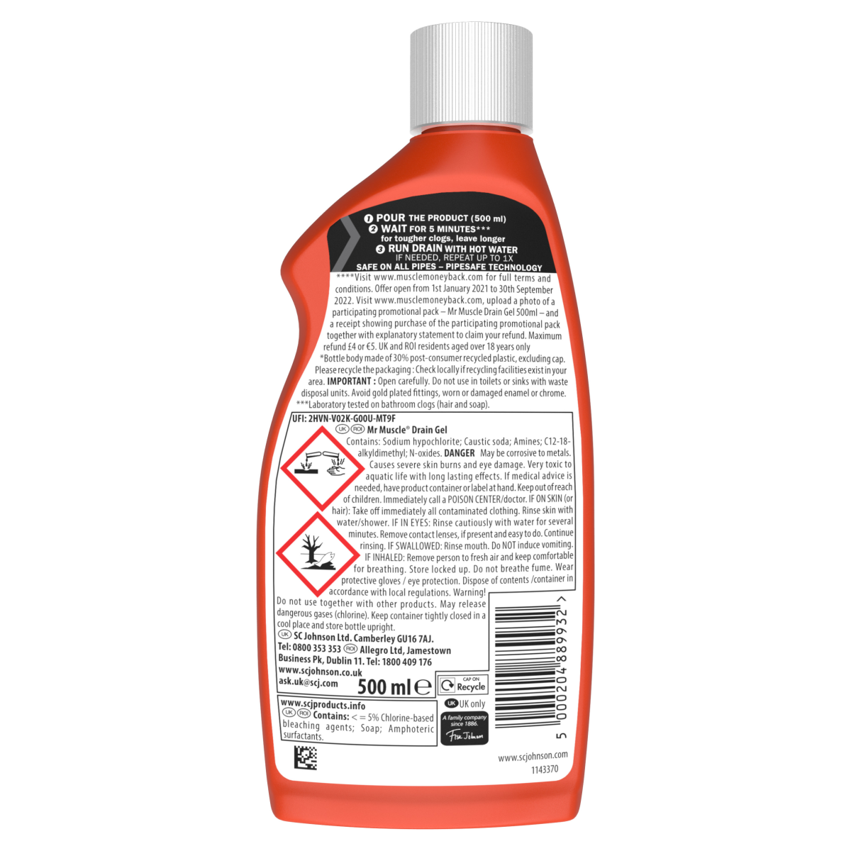 Mr Muscle Sink & Drain Unblocker Gel 500ml