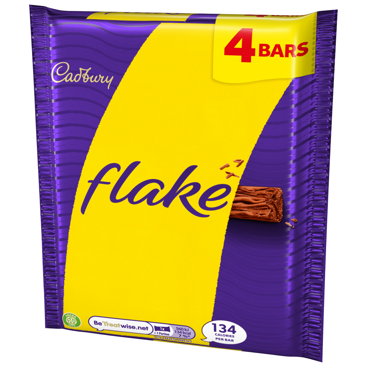 Cadbury Flake Chocolate Bar 4 Pack Multipack 102g (4 x 25.5g)