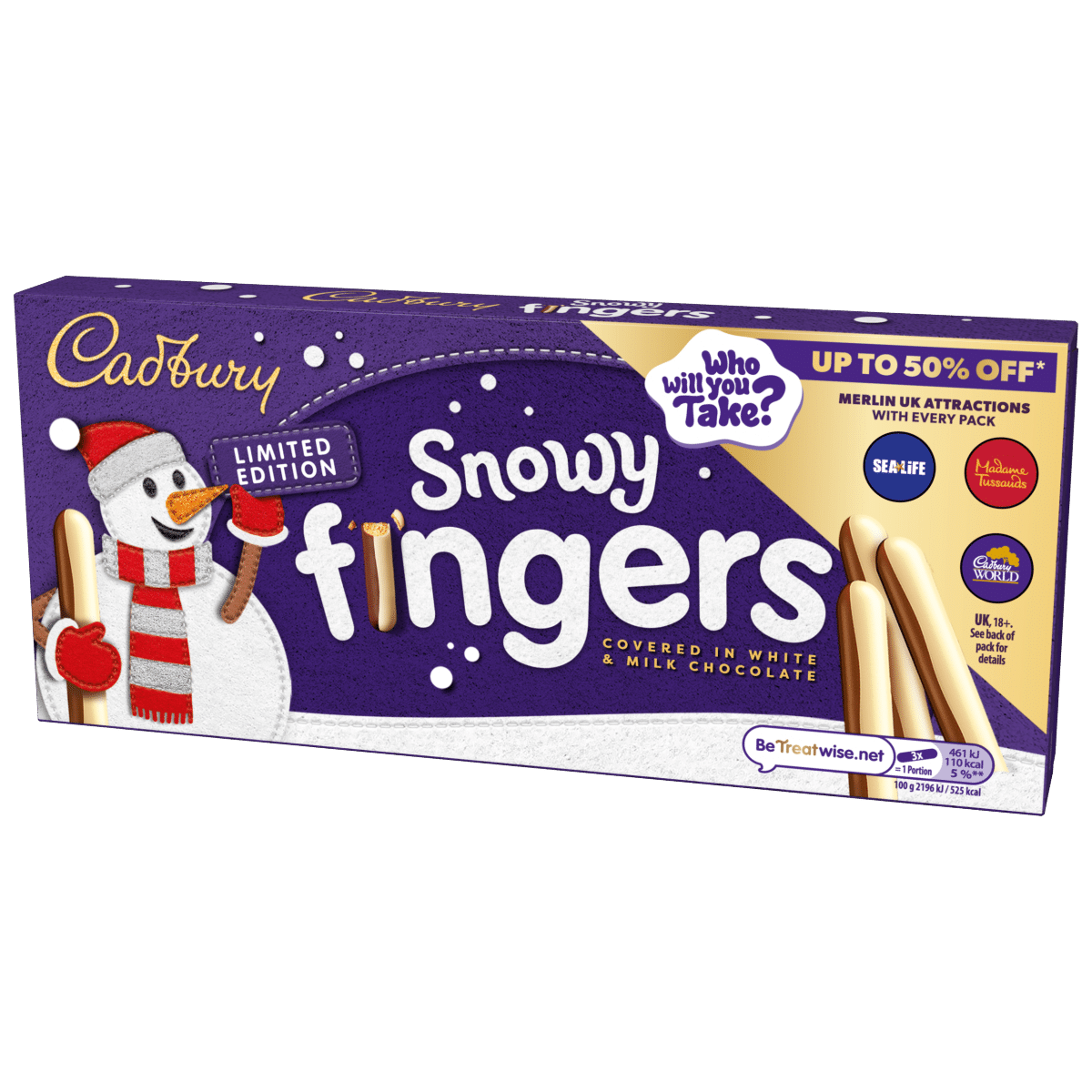 Cadbury Fingers Biscuits Limited Edition Snowy Box 115 g