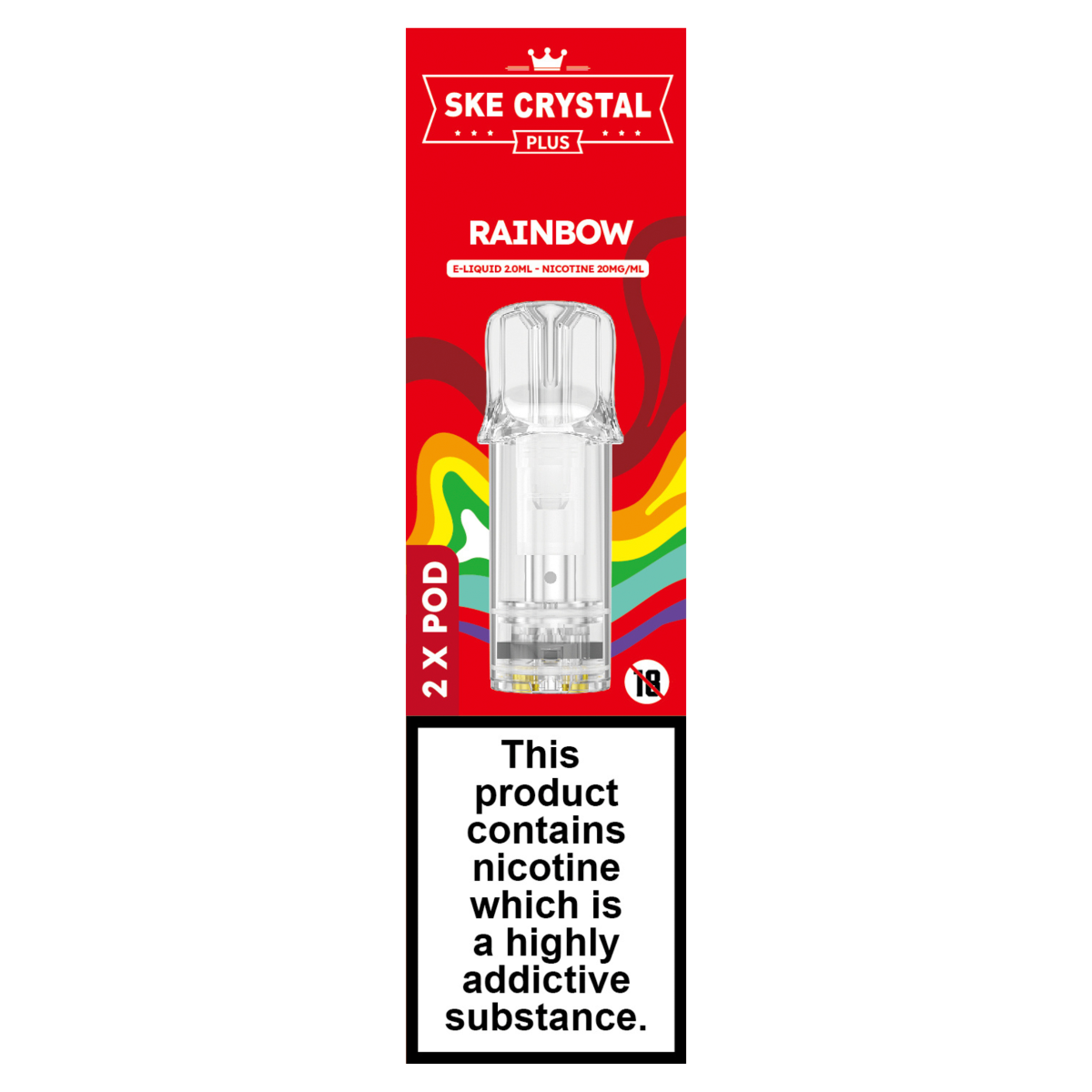 SKE Crystal Plus Rainbow 2 x Pod