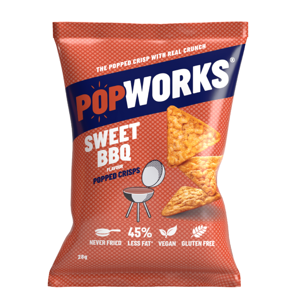 Popworks Sweet Barbecue Grab Bag Popped Crisps 28g