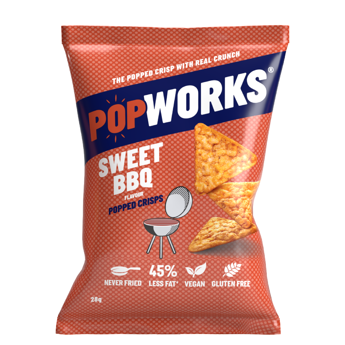 Popworks Sweet Barbecue Grab Bag Popped Crisps 28g