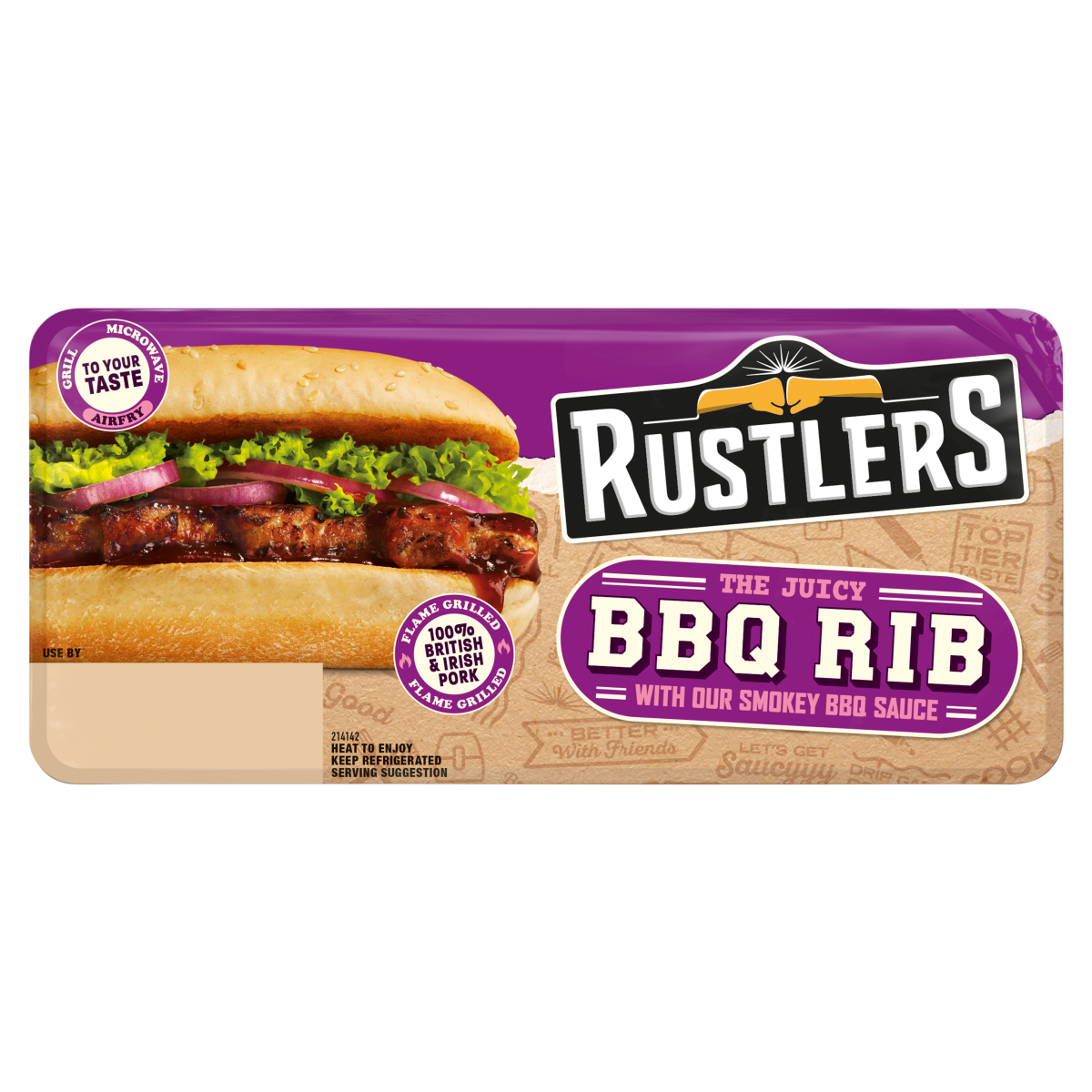 Rustlers The Juicy BBQ Rib with Our Smokey BBQ Sauce 157g