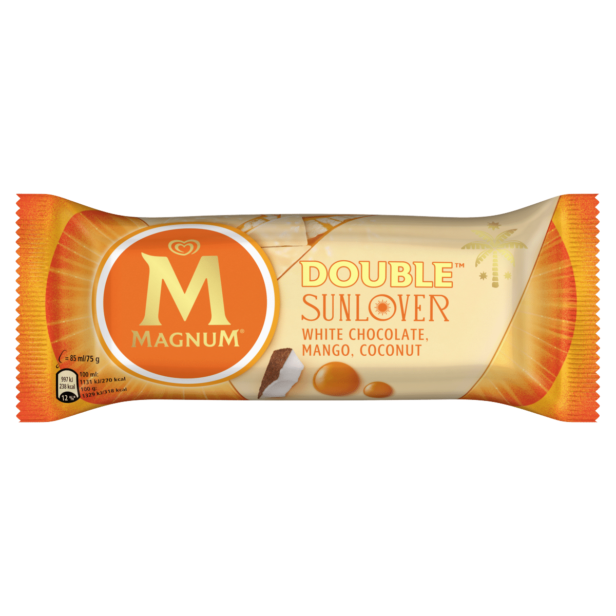 Magnum Double Sunlover White Chocolate, Mango, Coconut 85ml