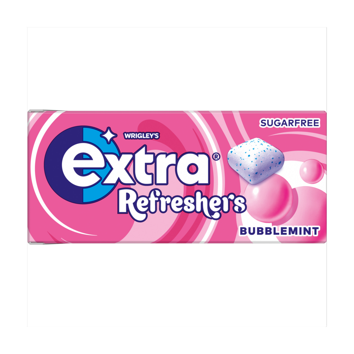 Extra Refreshers Bubblemint Sugarfree Chewing Gum Handy Box 7 Pieces