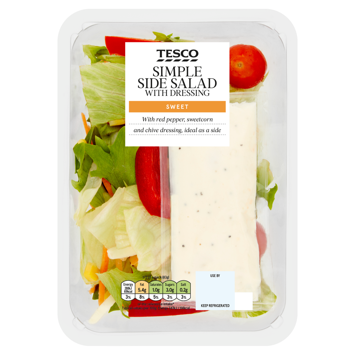 Tesco Simple Side Salad with Dressing 165g