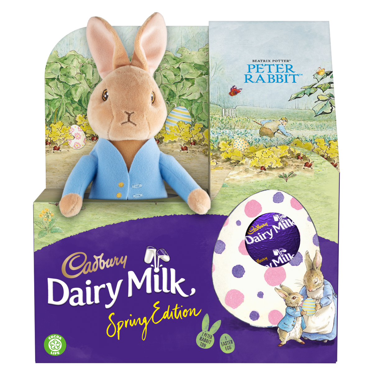Cadbury Dairy Milk Spring Edition Peter Rabbit Toy & Easter Egg 72g