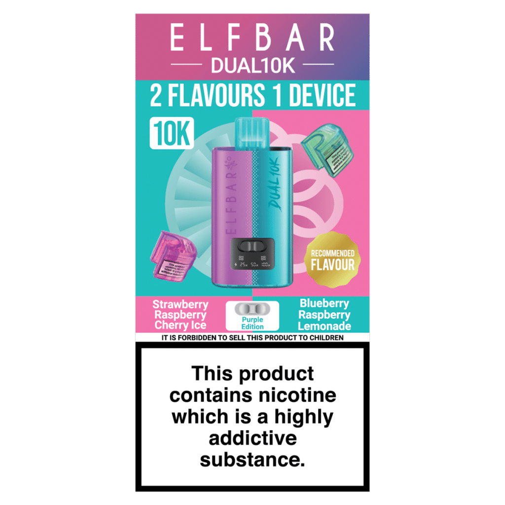 Elfbar Dual 10K 2 Flavours 1 Device Purple Edition
