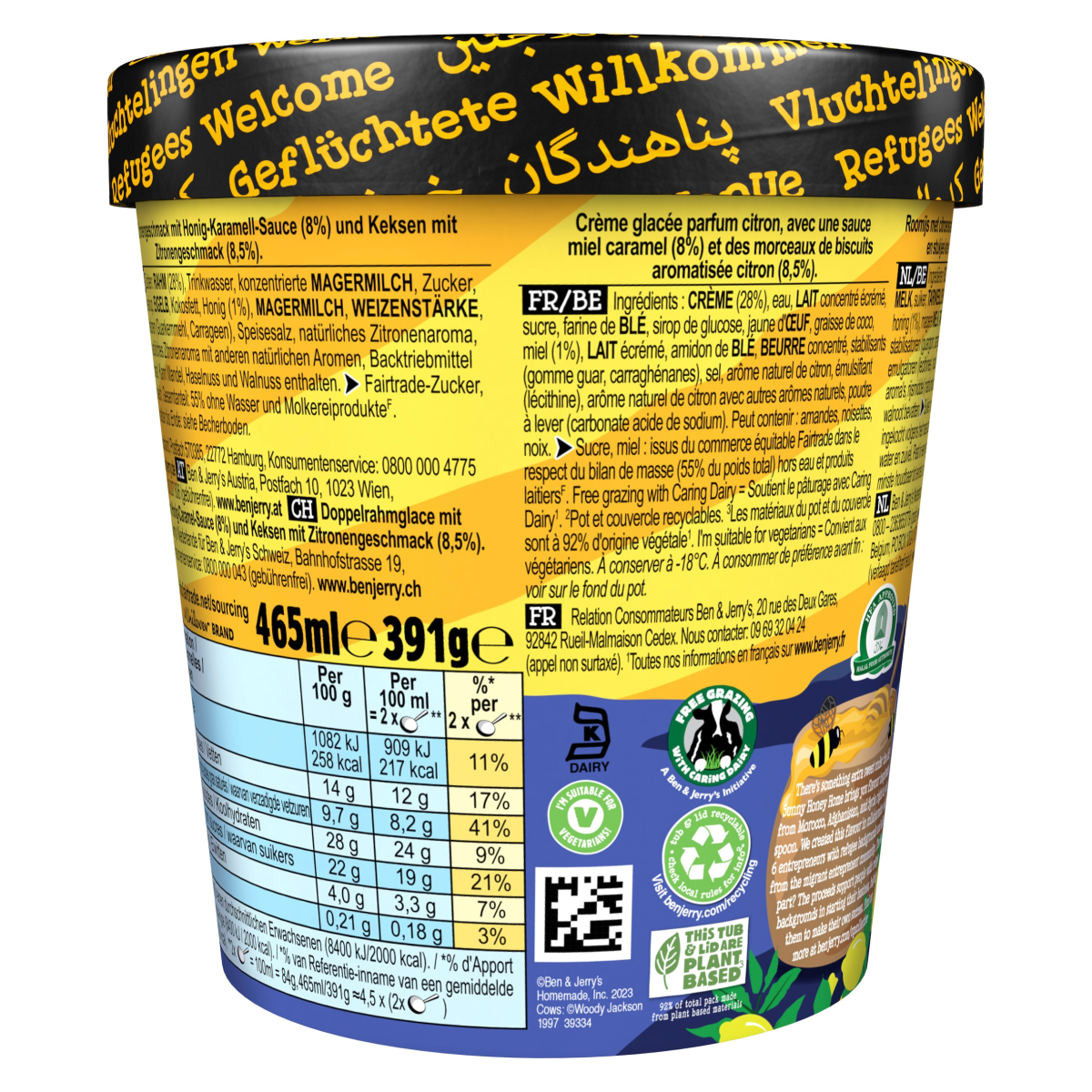 Ben & Jerry’s Sunny Honey Home Ice Cream Dessert 465 ML