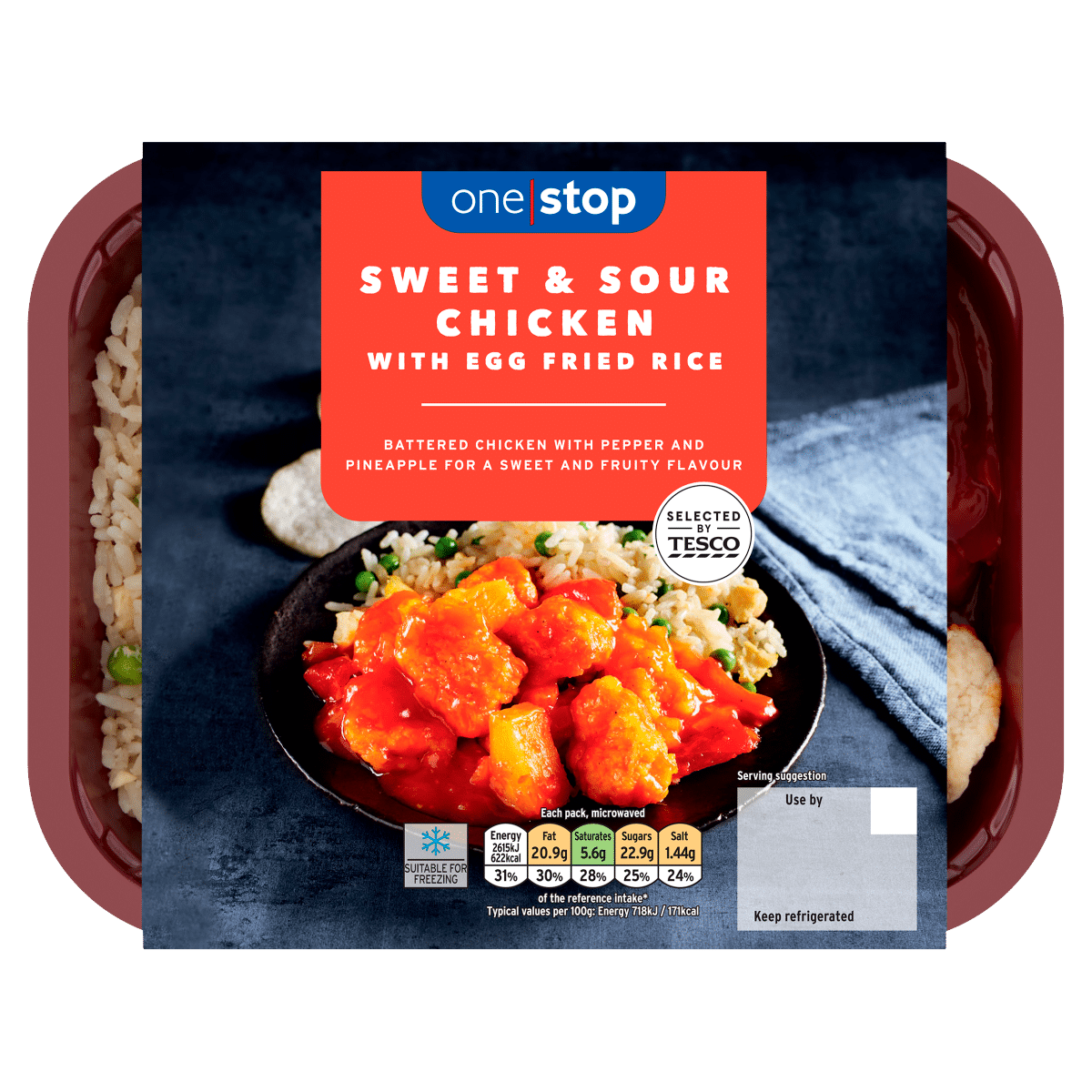 One Stop Sweet & Sour Chicken with Egg Fried Rice 400g