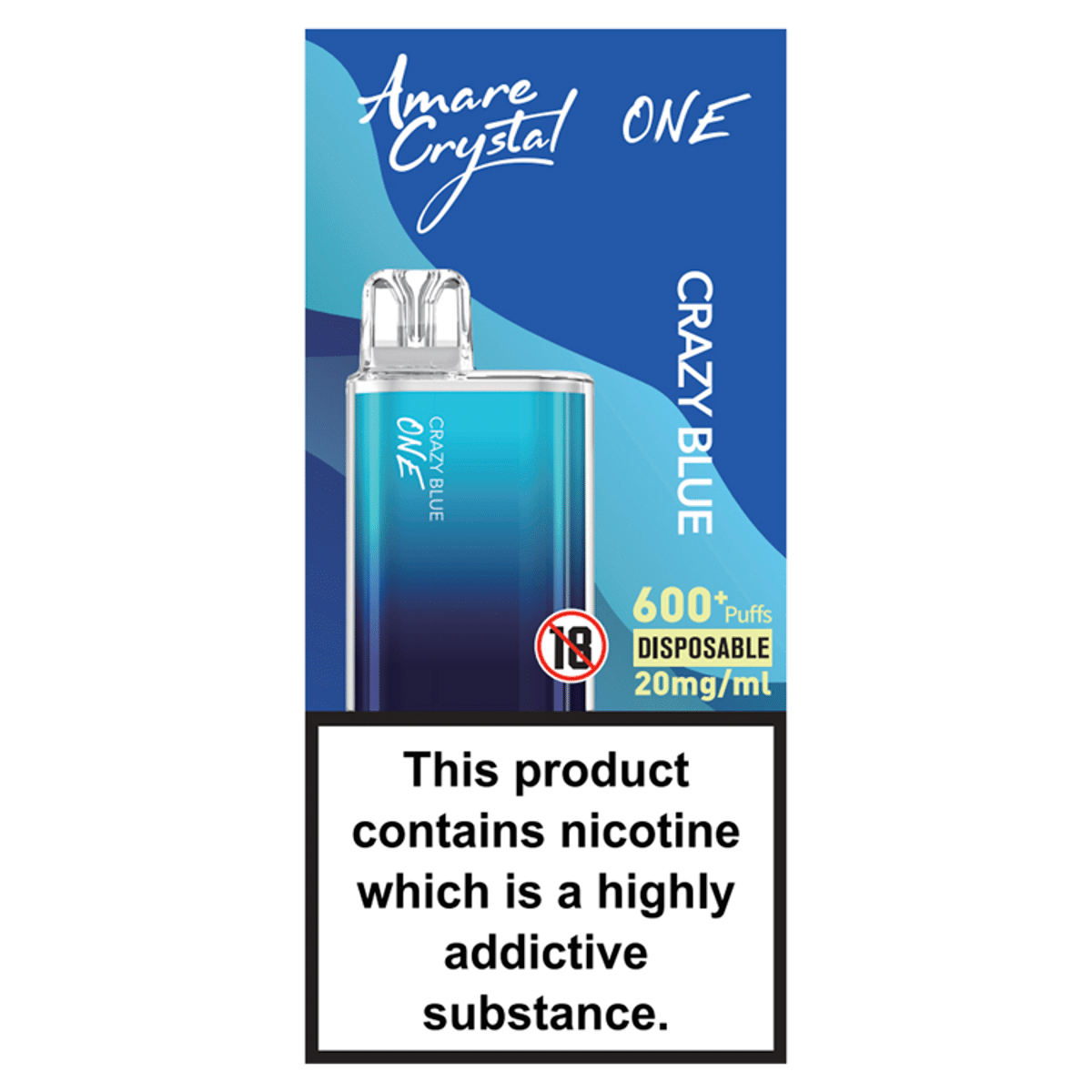 Amare Crystal One Crazy Blue Disposable 20mg/ml