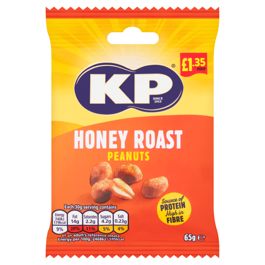 KP Honey Roast Peanuts 65g