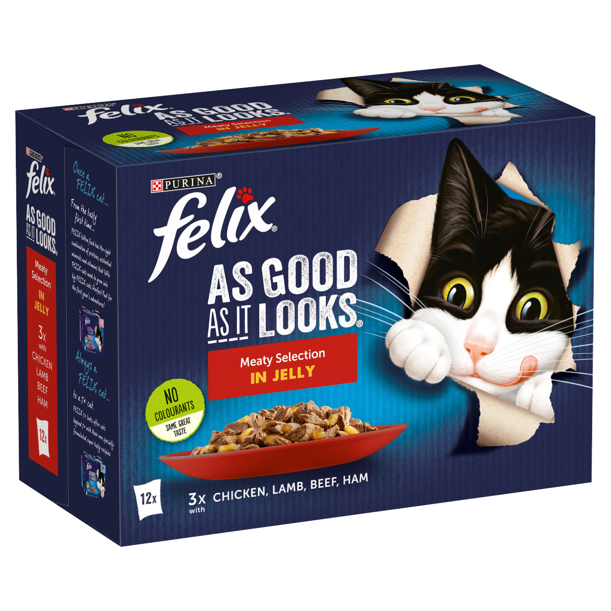 FELIX AS GOOD AS IT LOOKS Meaty Selection in Jelly Wet Cat Food 12x100g