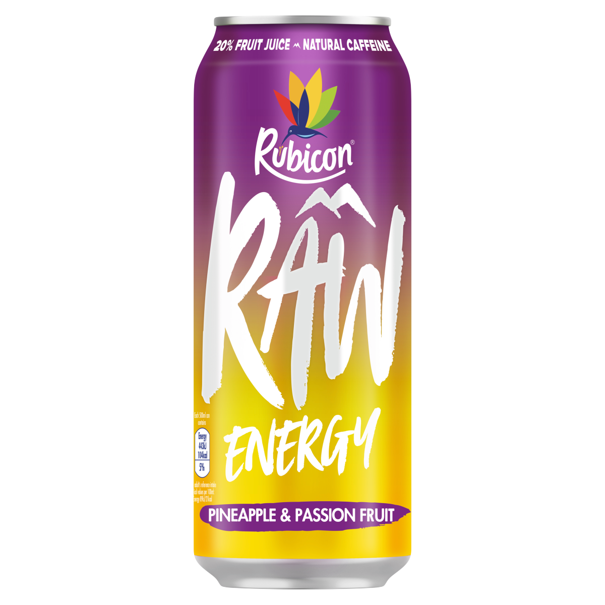 Rubicon Raw Energy Pineapple & Passion Fruit 500ml