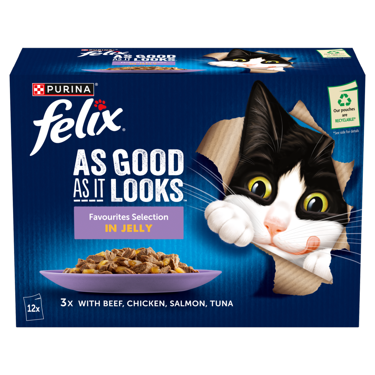 FELIX As Good As it Looks Favourites Selection Wet Cat Food 12x85g