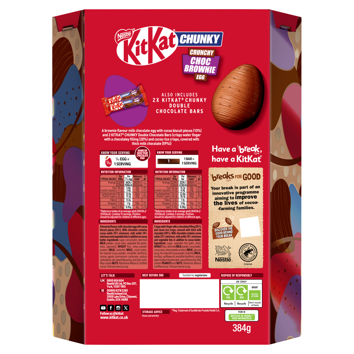 KitKat Chunky Crunchy Choc Brownie Incredible Egg 384g
