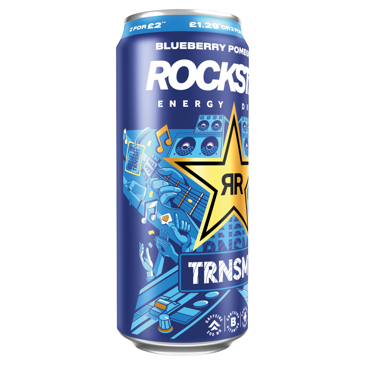 Rockstar Blueberry Pomegranate Acai Energy Drink 500ml