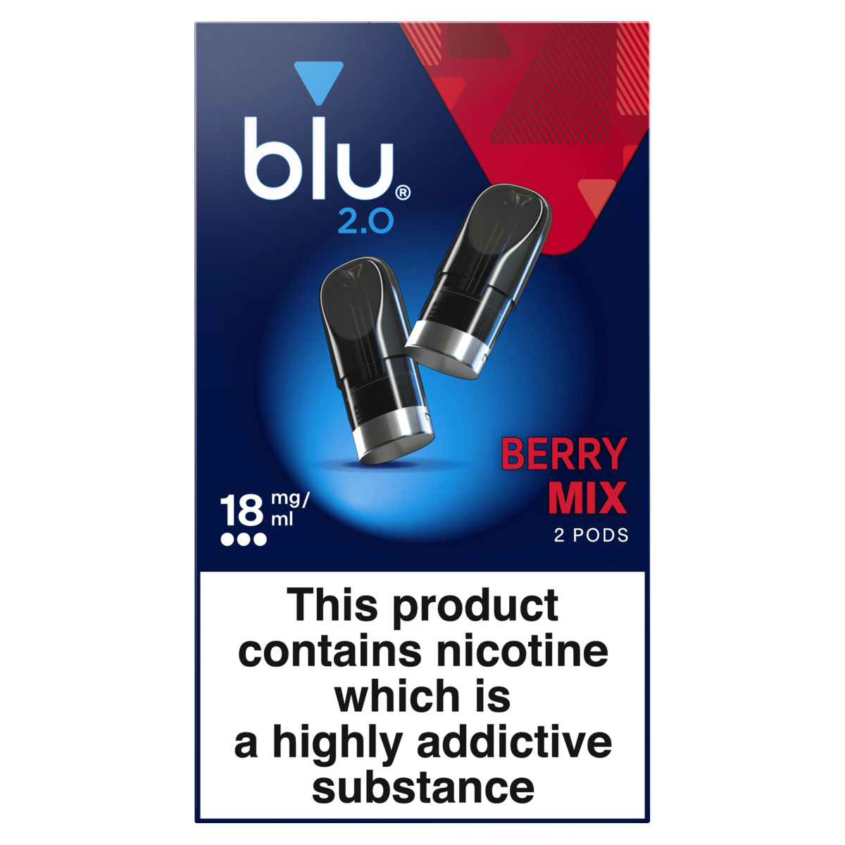 blu 2.0 Berry Mix Vape Pods 18mg/ml 2 x 1.9ml