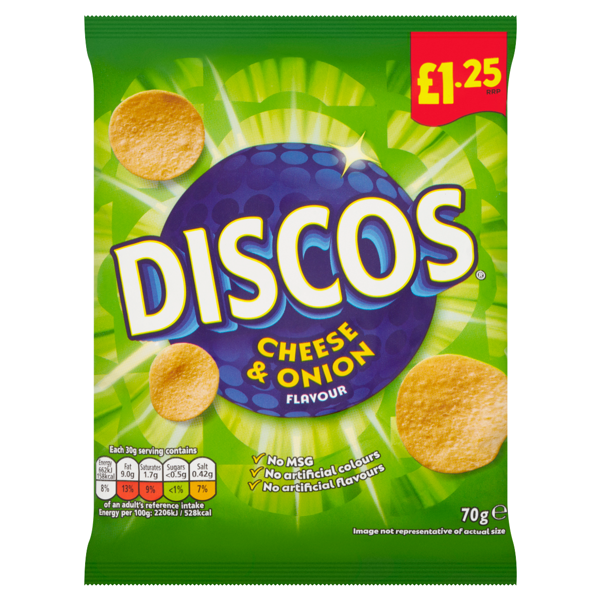Discos Cheese & Onion Flavour 70g