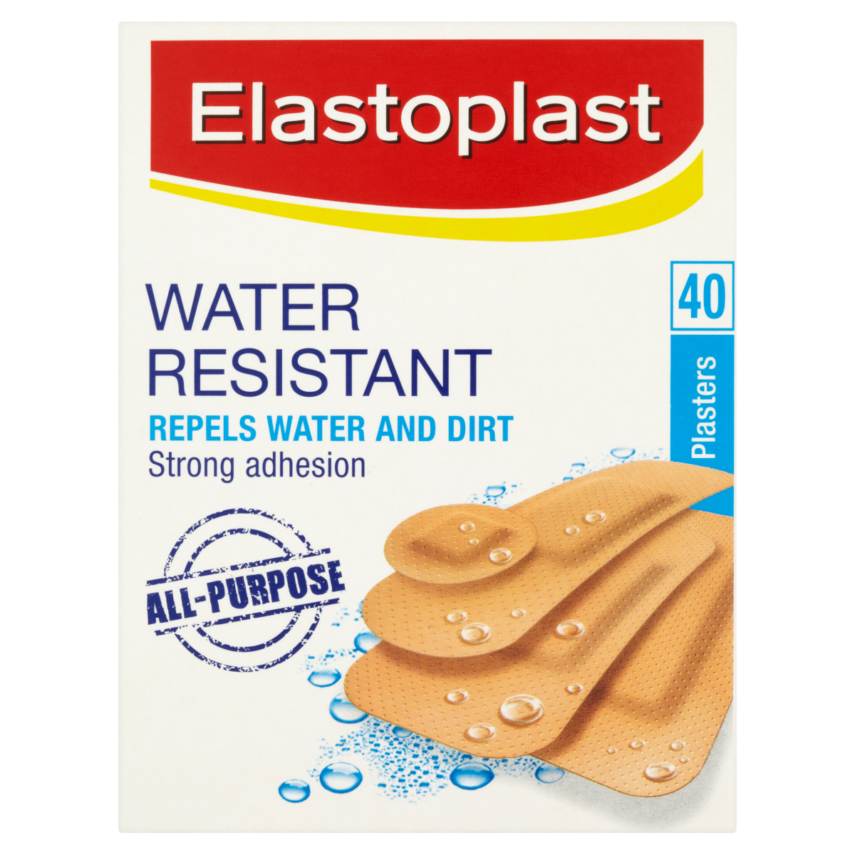 Elastoplast Water Resistant Plastic Plasters (40 Pcs)