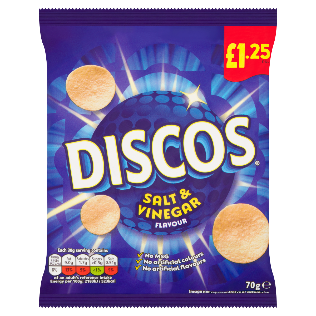 Discos Salt & Vinegar Flavour 70g
