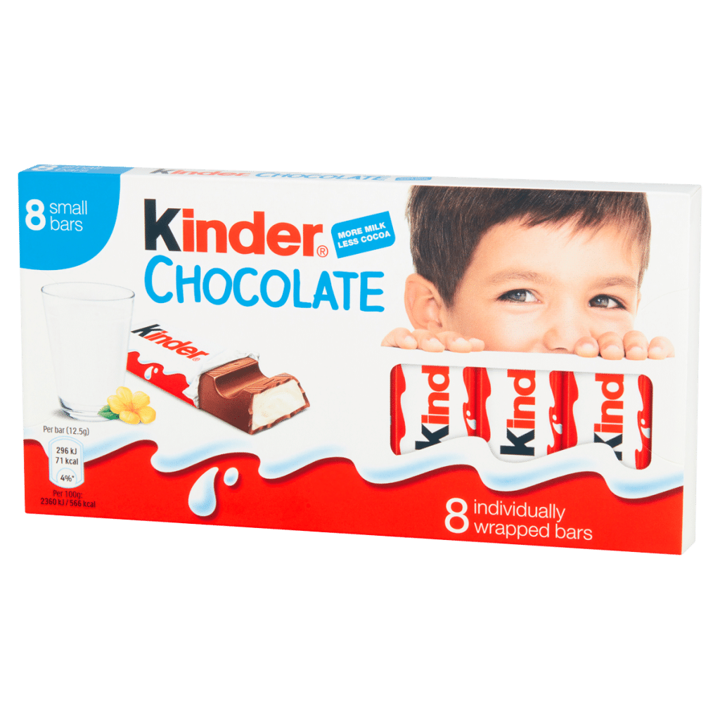Kinder Small Chocolate Bars Multipack 8 x 12.5g (100g)