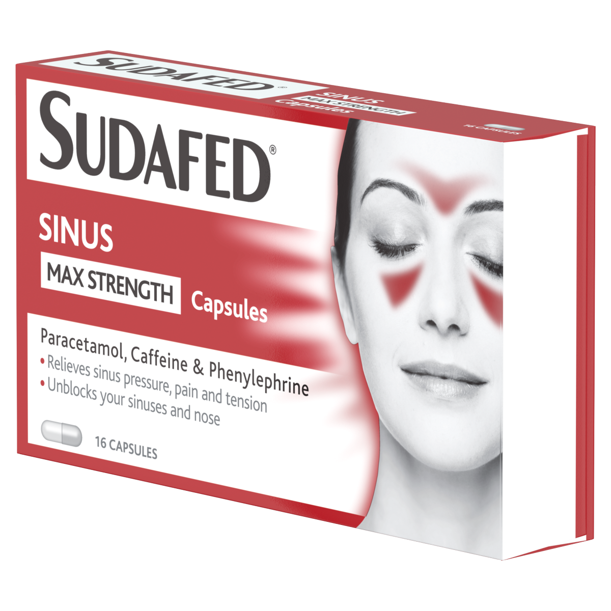 Sudafed Sinus Max Strength Capsules Pack of 16