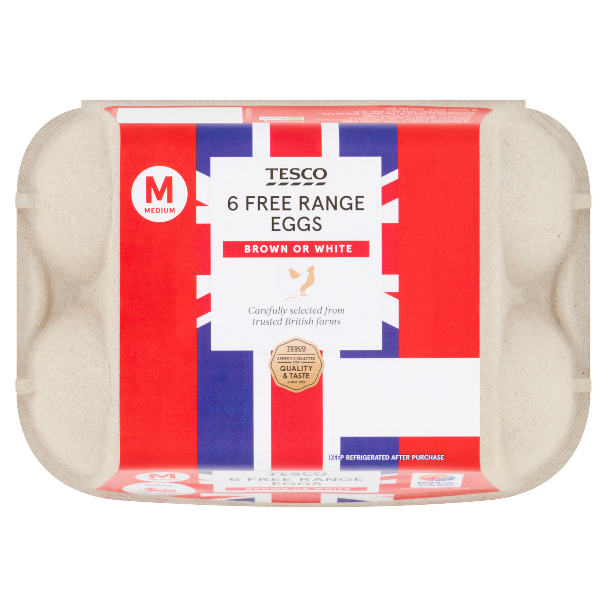Tesco 6 Medium Free Range Eggs