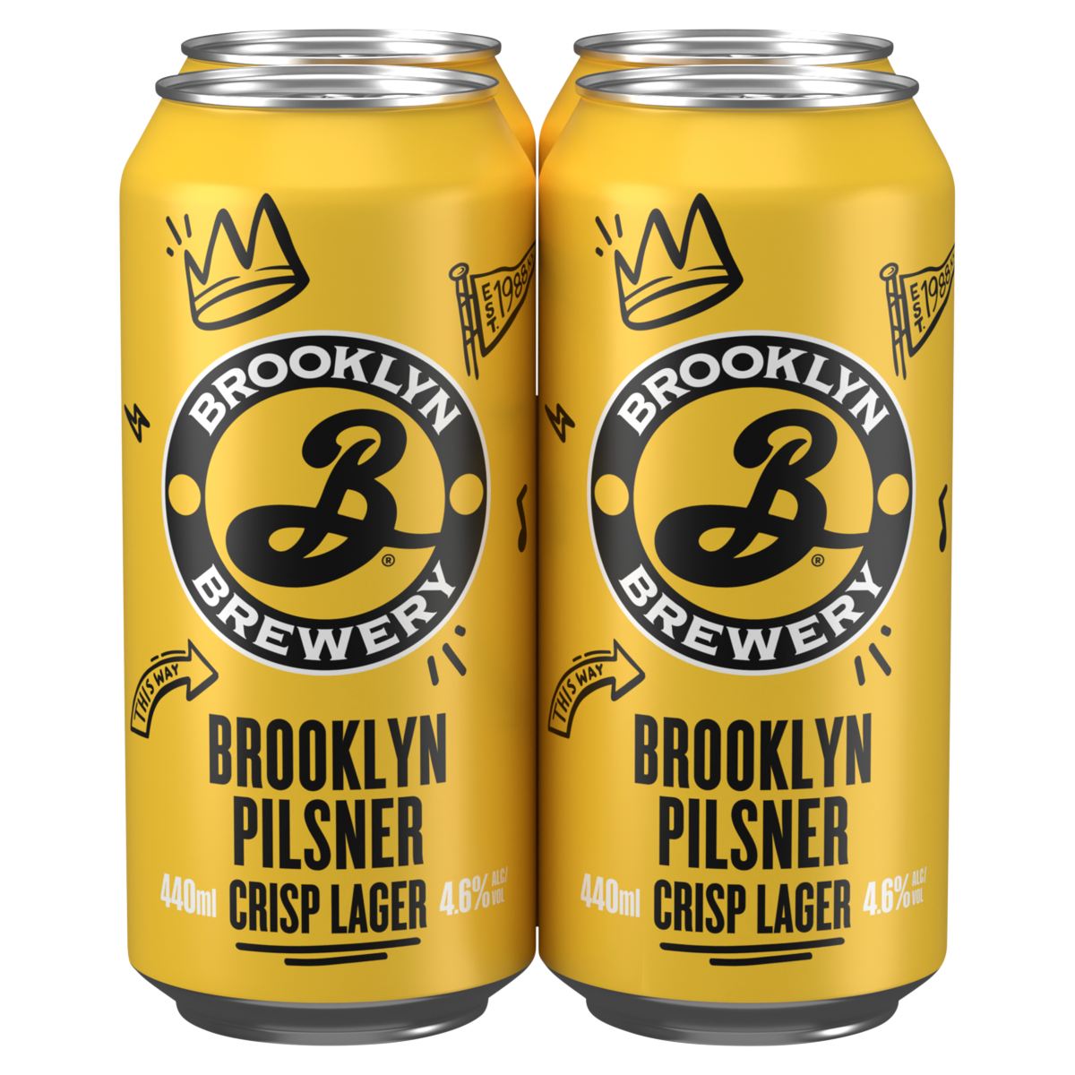 Brooklyn Brewery Brooklyn Pilsner Crisp Lager 4 x 440ml