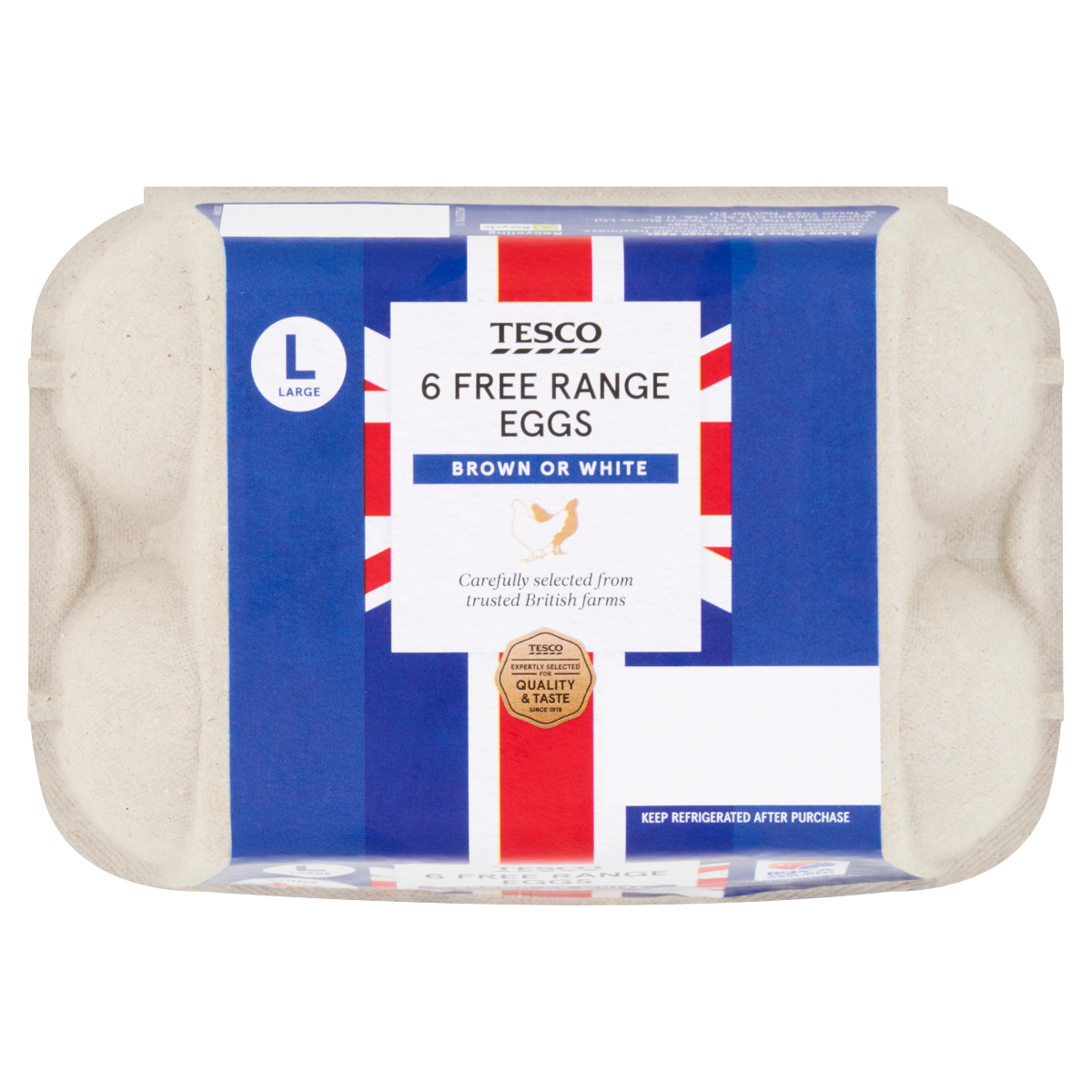 Tesco 6 Large Free Range Eggs