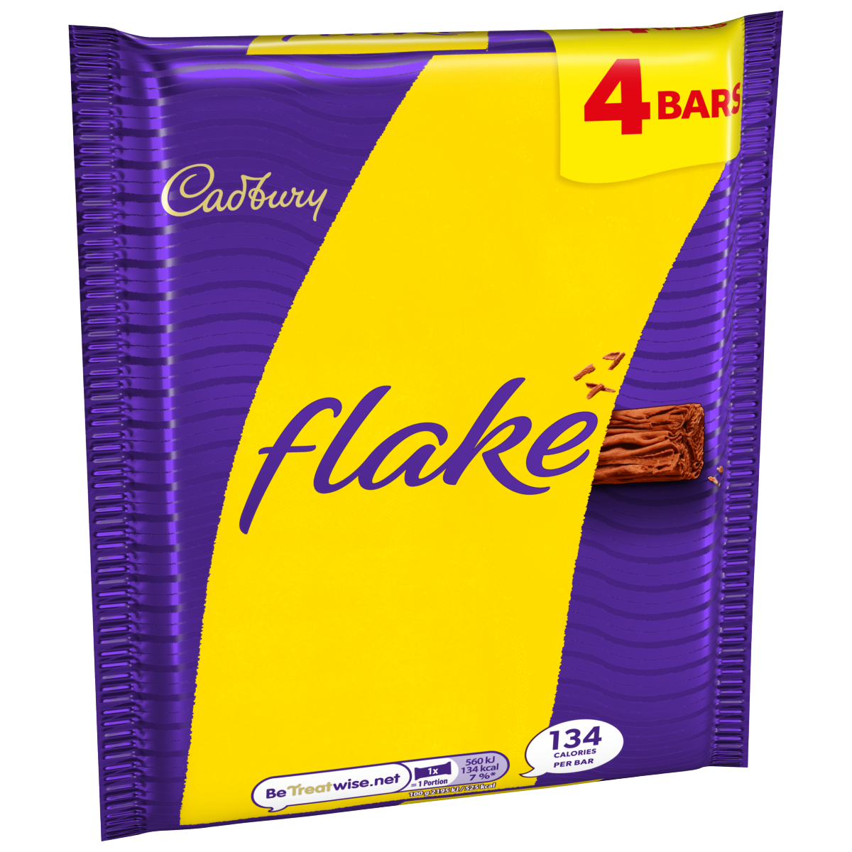 Cadbury Flake Chocolate Bar 4 Pack Multipack 102g (4 x 25.5g)