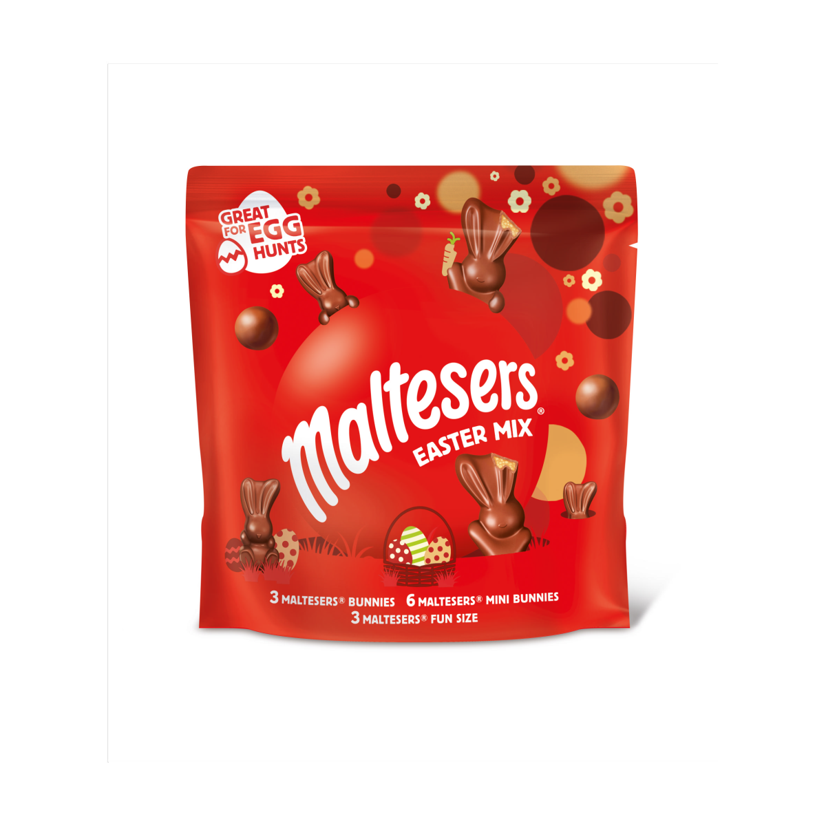 Maltesers Milk Chocolate Large Easter Mix Sharing Pouch Bag 212g