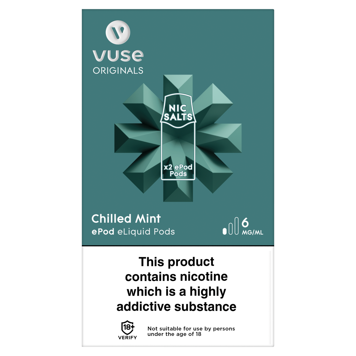 Vuse ePod Pods vPro Chilled Mint 6mg/ml