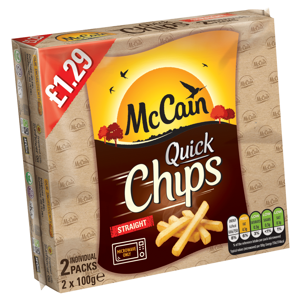 McCain Quick Chips Straight 2 x 100g (200g)