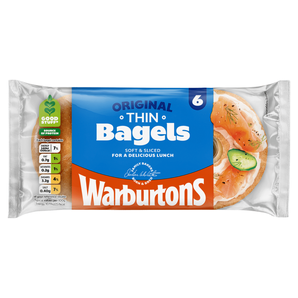Warburtons 6 Original Thin Bagels